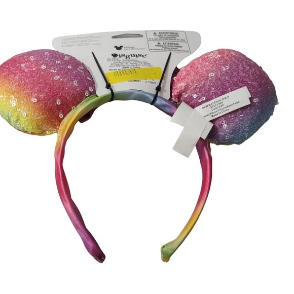 Disguise Minnie Mouse Headband Mouse Ears Halloween Girls Sequins Dress Up NEW - Picture 3 of 7